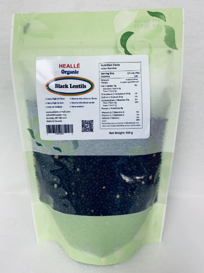 Picture of Heallé Organic Black Beluga Lentils 454g