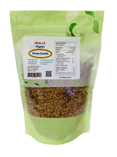 Picture of Heallé Organic Green Lentils 454g